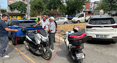 Samsun'da motosiklet ile ticari taksi çarpıştı