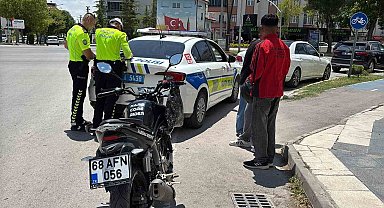 Sigortasız motosiklete trafikten men, sürücüye 85 bin lira ceza