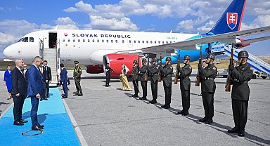Slovakya Cumhurbaşkanı Pellegrini ve Slovenya Başbakanı Jansa Ankara'da