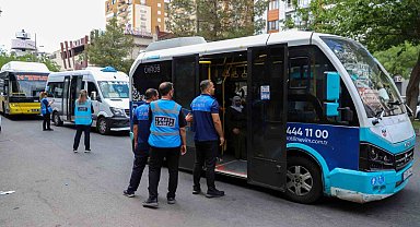 Toplu taşıma araçlarına yönelik denetimler sürüyor