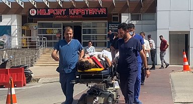 Vurulan gemideki iki yaralı mürettebat Samsun'a getirildi