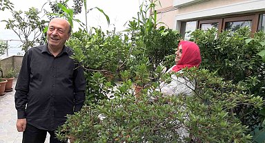 102 saksıyla köy hayatını apartman balkonuna taşıdılar