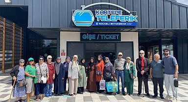 65 yaş üstü bireyler teleferikle Kuzuyayla'yı keşfetti