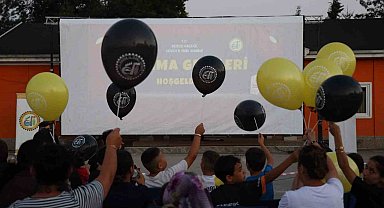 Açık hava sineması İhsaniye köyünde