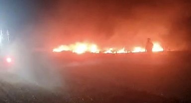 Afyonkarahisar'da balya makinesinden çıkan kıvılcım yangına dönüştü