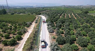 Akdeniz'de tarım yolları soğuk asfaltla yenileniyor