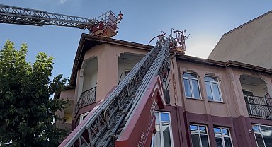 Aksaray'da baca yangını paniğe neden oldu