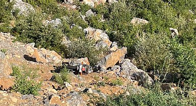 Alanya'da motosiklet uçuruma yuvarlandı: 1 ölü, 1 yaralı
