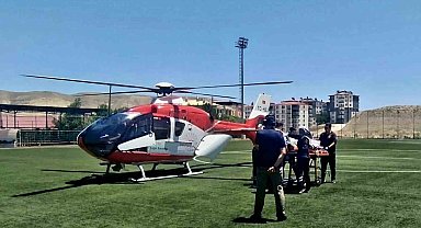 Alerjik rahatsızlığı bulunan hasta hava ambulansıyla Malatya'ya sevk edildi