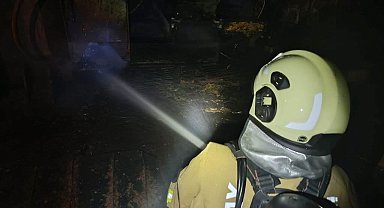 Antakya'da küspe yağ fabrikasında yangın çıktı