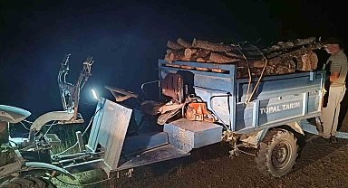 Antakya'da ormanda usulsüz kesim yapan şahıslar yakalandı