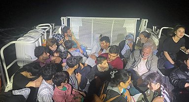 Ayvacık açıklarında 37 kaçak göçmen ve 2 organizatör yakalandı