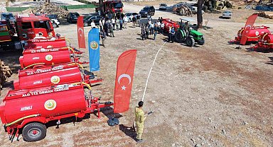 Ayvacık'ta 10 köye yangın söndürme tankeri alındı