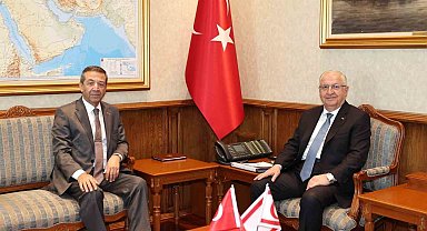 Bakan Güler, KKTC Dışişleri Bakanı Ertuğruloğlu ile bir araya geldi
