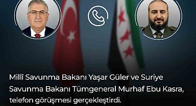 Bakan Güler, Suriyeli mevkidaşı Ebu Kasra ile görüştü
