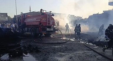 Batman'da palet üretim tesisinde korkutan yangın