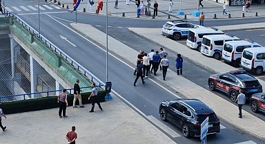 Bayrampaşa Büyük İstanbul Otogarında taksiciler arasında müşteri kavgası
