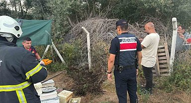 Bilecik'te ot ve çalılık yangını büyümeden söndürüldü