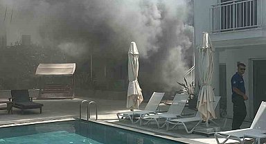 Bodrum'da otel avlusunda çıkan yangın söndürüldü