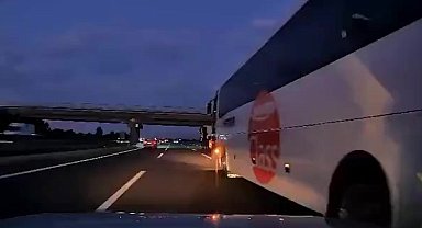 Bolu'da korku dolu anlar: Otobüs kaza yaptırdı, ailenin çığlıkları kameraya yansıdı