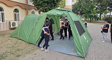 Boyabat'ta genç izcilere uygulamalı kampçılık eğitimi
