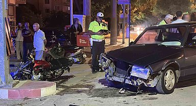 Burdur'da otomobil ile motosiklet çarpıştı: 1 yaralı