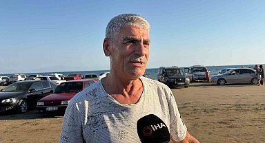 Burnaz Plajı'nda yaz yoğunluğu drone ile görüntülendi