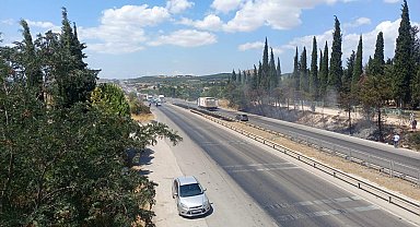 Bursa-İzmir yolunda yangın
