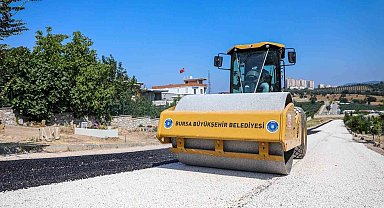 Bursa'da mezarlık yolları yenileniyor