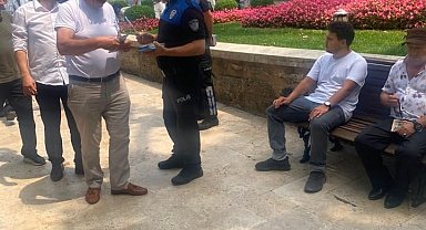 Bursa'da polisten vatandaşlara güvenlik bilgilendirmesi