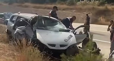 Bursa'da takla atan araçtaki çift yaşamını yitirdi