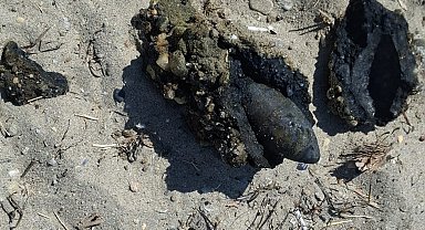 Çanakkale'de plajda savaştan kalma olduğu değerlendirilen askeri mühimmat bulundu