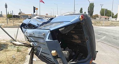 Çorum'da iki otomobil çarpıştı: 1 yaralı
