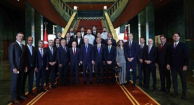 Cumhurbaşkanı Erdoğan, Trendyol Süper Lig'e çıkan takımları kabul etti