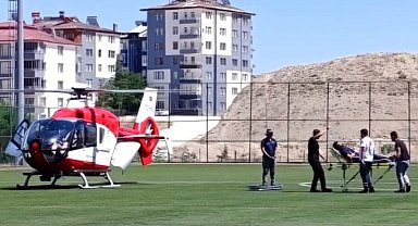 Darende'de kalp krizi geçiren hasta için hava ambulansı havalandı