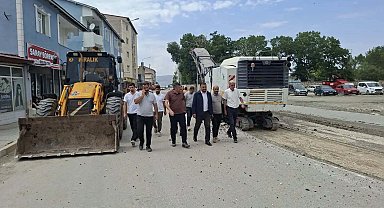Diyadin'de asfalt çalışması başladı