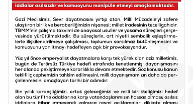 DMM'den TBMM Genel Kurulu'na getirilen Terörsüz Türkiye çerçeve yasasının tarihine yönelik açıklama