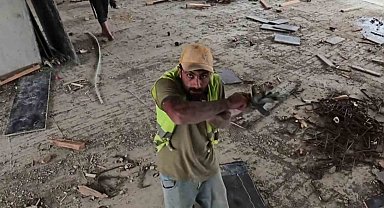 Dronu görünce korktu, arkadaşları kahkahaya boğuldu