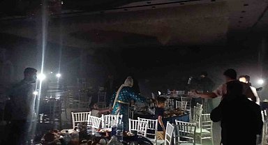 Düğün salonunda yangın paniği: Anne gözyaşları arasında bebeğini aradı