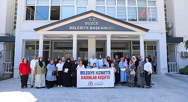 Düzce'de çalışmaları yerinde denetleyen kadınlardan projelere tam not