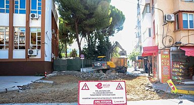 Efeler'de adliye yanında yol yenileme çalışması başladı