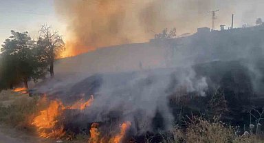 Elazığ'da otluk alanda çıkan yangın söndürüldü