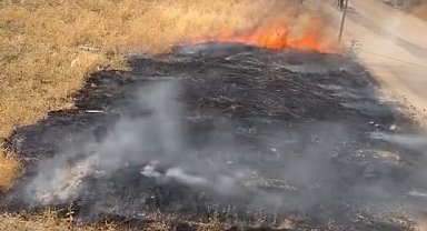 Elazığ'da otluk alanda çıkan yangın söndürüldü
