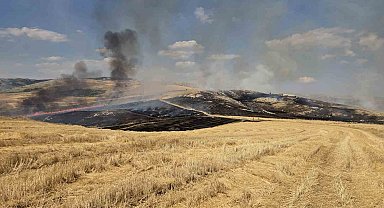 Elmadağ'daki arazi yangınını kontrol altına alma çalışmaları devam ediyor