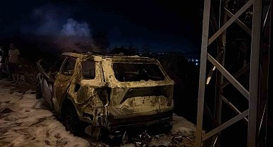 Erdek'te otomobil yangını paniğe neden oldu