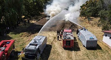 Erzincan'da orman yangını tatbikatı gerçeğini aratmadı