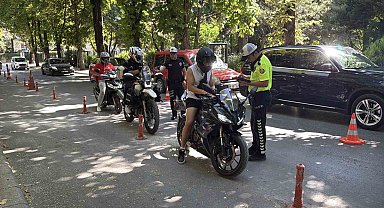 Eskişehir'de motosiklet denetimde 600 bin TL ceza kesildi