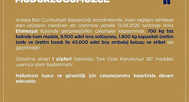 Etimesgut'ta merdiven altı üretime operasyon: 1 gözaltı