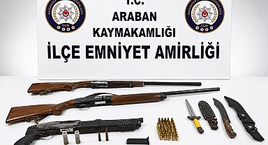 Gaziantep'te 3 adet ruhsatsız tüfek ele geçirildi: 1 gözaltı
