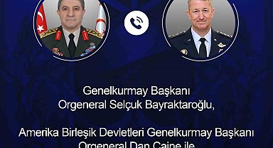 Genelkurmay Başkanı Orgeneral Bayraktaroğlu, ABD'li mevkidaşı Caine ile görüştü